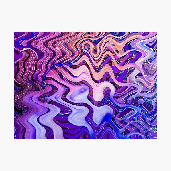 Item preview, Groovy Hippie Style Abstract Wavy Lines in Pink and Purple Shades 1 of 4 designed and sold by Beachy.