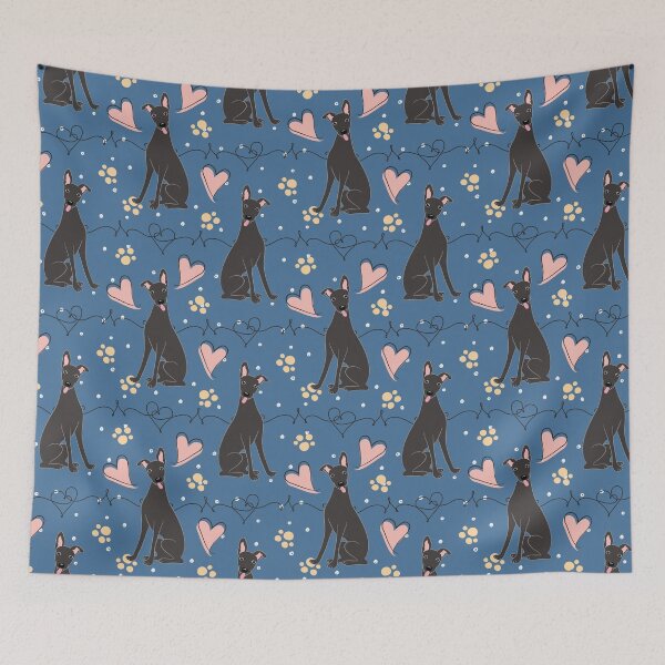 Item preview, LOVE Black Whippet designed and sold by Lulupainting.