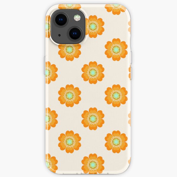 4 Sho - 70's retro 1970's throwback pattern floral flower motif decor hipster by Seventy Eight iPhone Soft Case