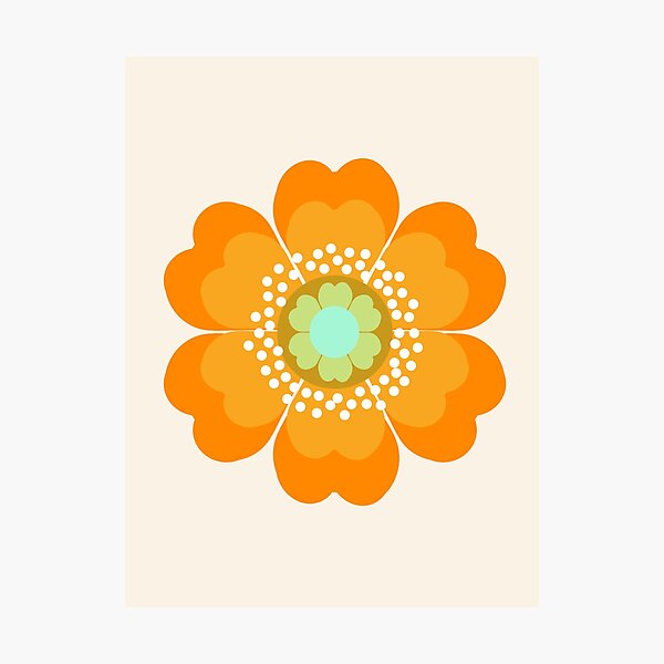 Item preview, Jivin '- 70's retro throwback art fleur florale motif décor hipster par Seventy Huit designed and sold by 78designs.