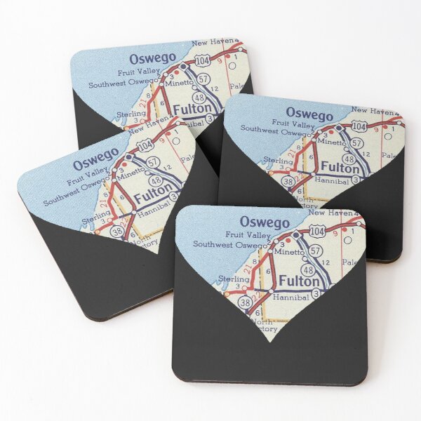 Item preview, Oswego NY Vintage Map  designed and sold by MilanDittrich.