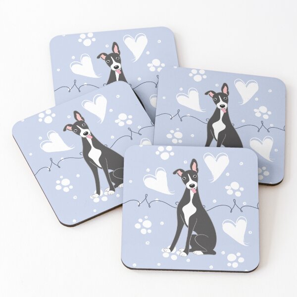 Item preview, LOVE Black White Whippet designed and sold by Lulupainting.