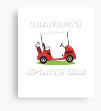 "Grandpa's Sports Car" Golf Cart Canvas Print
