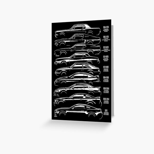 Item preview, Mustang History Silhouette Retro Generation Vintage Models designed and sold by halleinstyle.