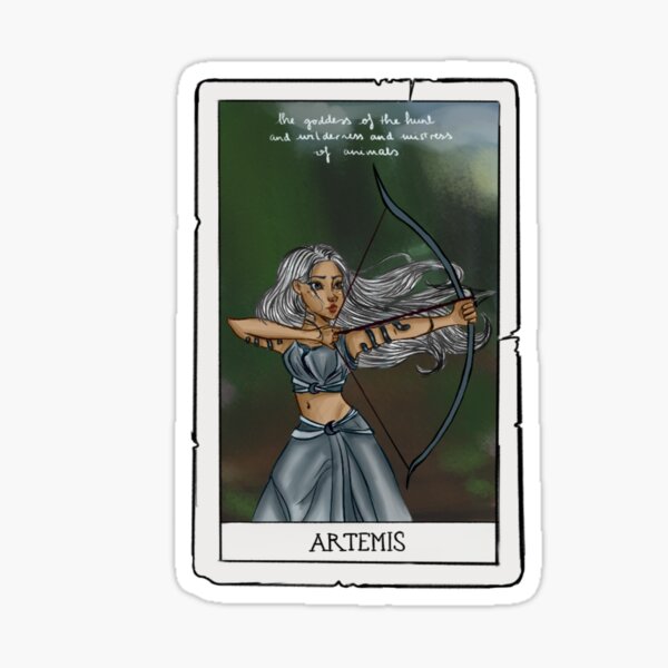"Artemis tarot card" Sticker for Sale by mersephone Redbubble