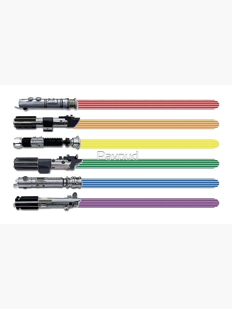 Lightsaber Pride Colors Poster For Sale By Pavnud Redbubble