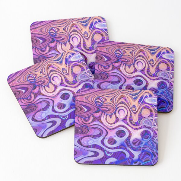 Item preview, Groovy Hippie Style Abstract Wavy Lines in Pink and Purple Shades 2 of 4 designed and sold by Beachy.