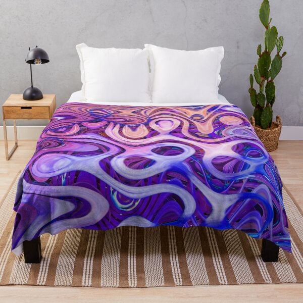 Item preview, Groovy Hippie Style Abstract Wavy Lines in Pink and Purple Shades 2 of 4 designed and sold by Beachy.