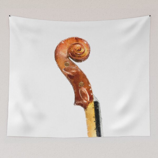 Item preview, Violin scroll on blank background designed and sold by Grégory DUBUS.
