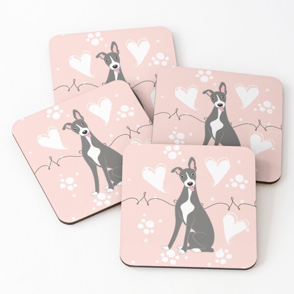 Item preview, LOVE Blue White Whippet designed and sold by Lulupainting.