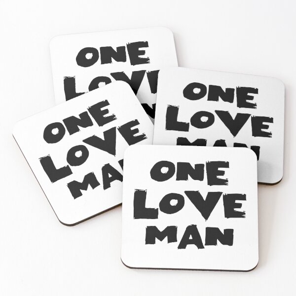 Item preview, One Love Man Text Monochrome White designed and sold by Meepuruproject.