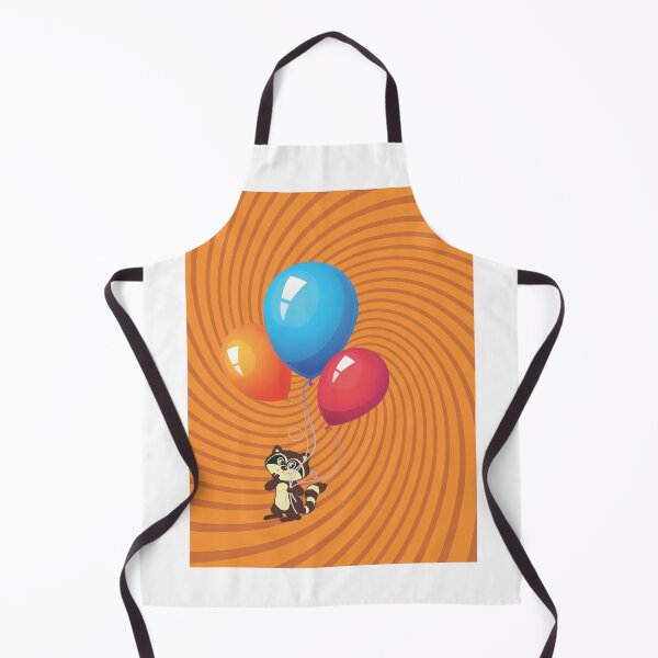 Aperçu de l'œuvre Ballons d'anniversaire avec Cartoon Raton laveur Bandee de CartoonGems créée et vendue par CartoonGems.