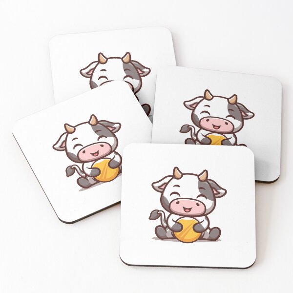 Item preview, Cow Sitting Gold Coin Cute Cartoon designed and sold by GumregaStudio.