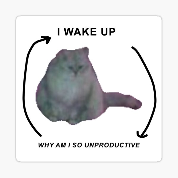 why-am-i-so-unproductive-sticker-for-sale-by-atmosphereburns-redbubble