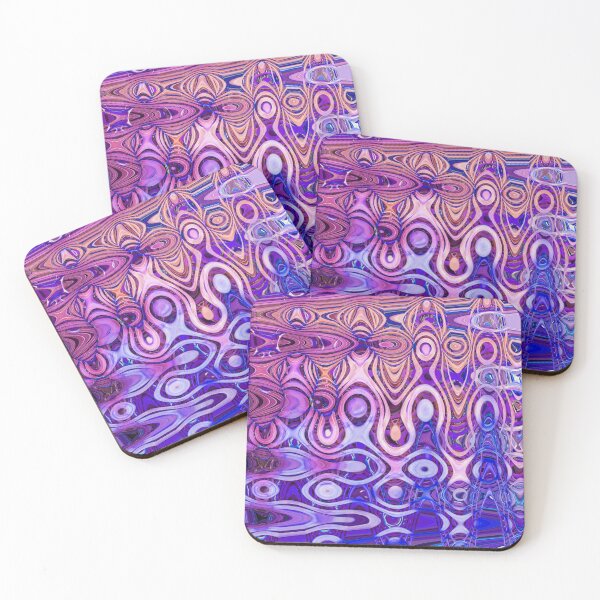 Item preview, Groovy Hippie Style Abstract Wavy Lines in Pink and Purple Shades 3 of 4 designed and sold by Beachy.