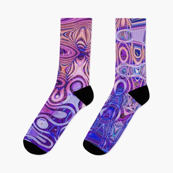 Item preview, Groovy Hippie Style Abstract Wavy Lines in Pink and Purple Shades 3 of 4 designed and sold by Beachy.
