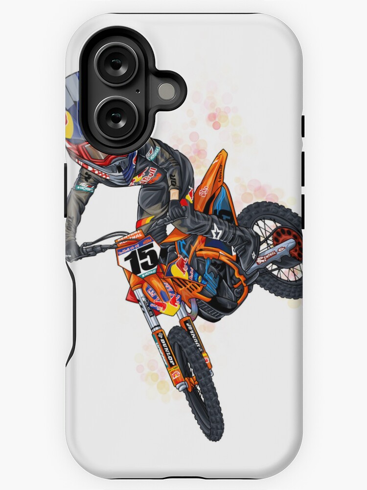 Thumbnail 1 of 4, iPhone Case, Dirtbike Rider #15 designed and sold by TheArtWarehouse.