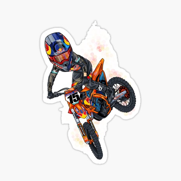 Motocross Dirt Bike Stunt Rider Sticker