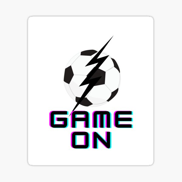 "lightning soccer ball game on " Sticker for Sale by House2421 Redbubble