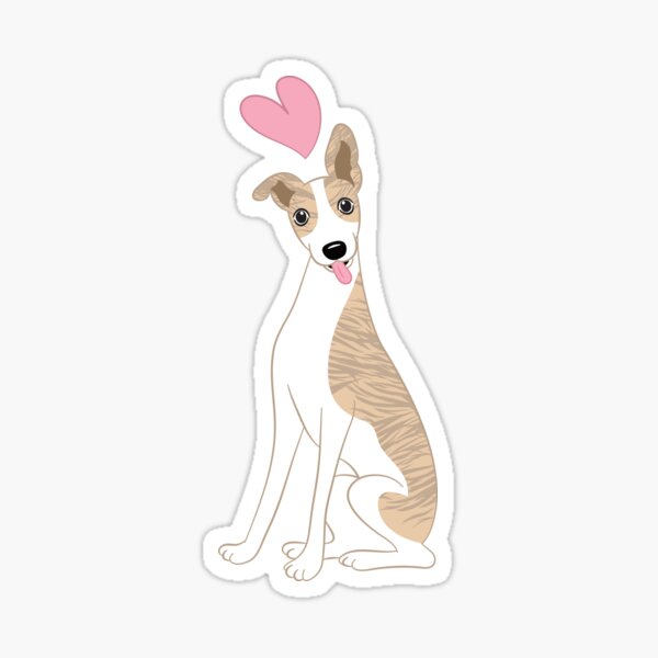 Item preview, LOVE Fawn Brindle Whippet designed and sold by Lulupainting.