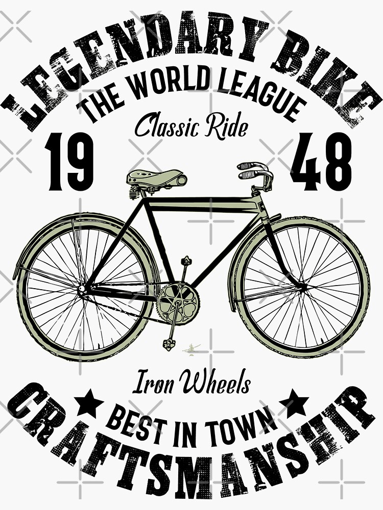 "Legendary Bike Classic Ride Iron Wheels" Sticker for Sale by Sunnyhova