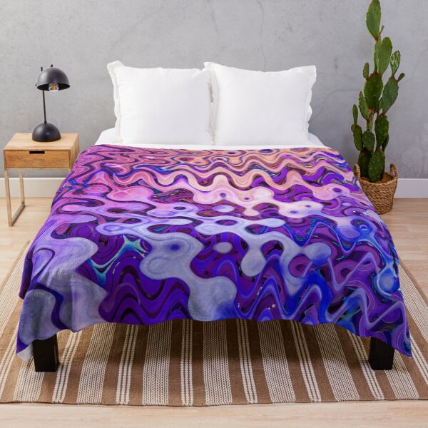 Item preview, Groovy Hippie Style Abstract Wavy Lines in Pink and Purple Shades 4 of 4 designed and sold by Beachy.