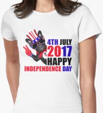 HAPPY INDEPENDENCE DAY T SHIRT 4th of July Women's Fitted T-Shirt