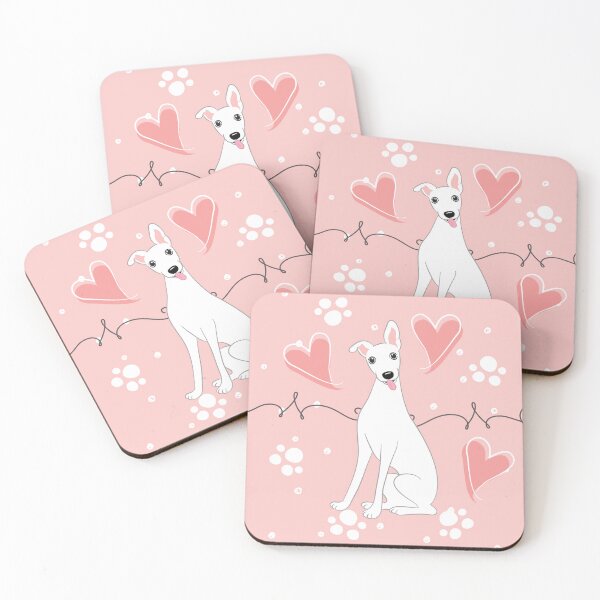 Item preview, LOVE White Whippet designed and sold by Lulupainting.