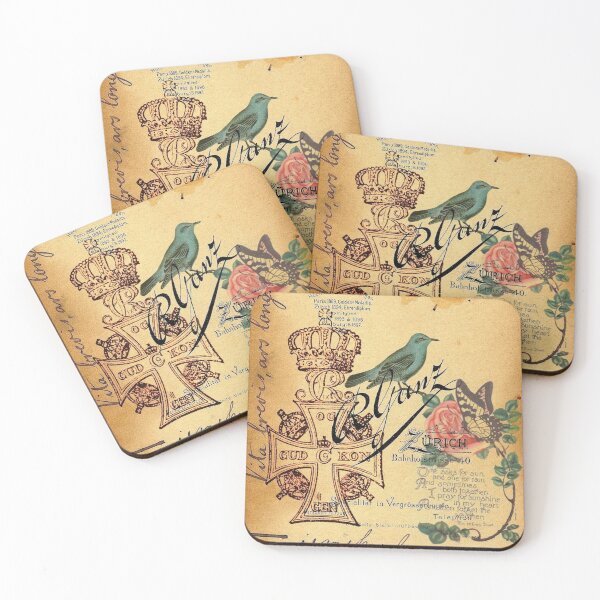 Item preview, dark academia jubilee vintage cross french bird botanical  designed and sold by LEILA ART SPACE.