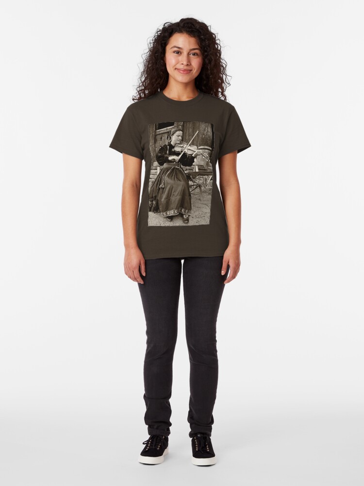 Alternate view of Hardanger fiddle player Classic T-Shirt