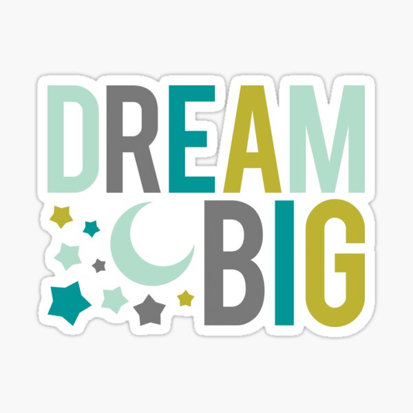 Item preview, Dream Big! (stars and moon) teal, green, grey, mustard designed and sold by teeteeboom.