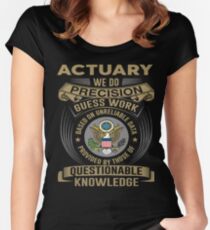ACTUARY POWERED BY COFFEE Women's Fitted Scoop T-Shirt