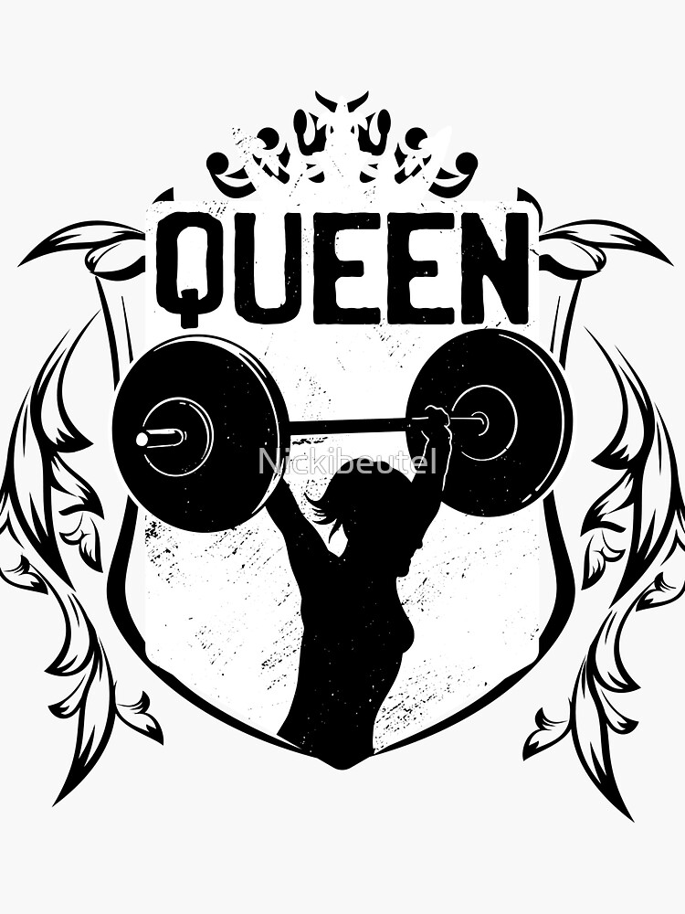 "Queen of the Gym" Sticker for Sale by Nickibeutel | Redbubble