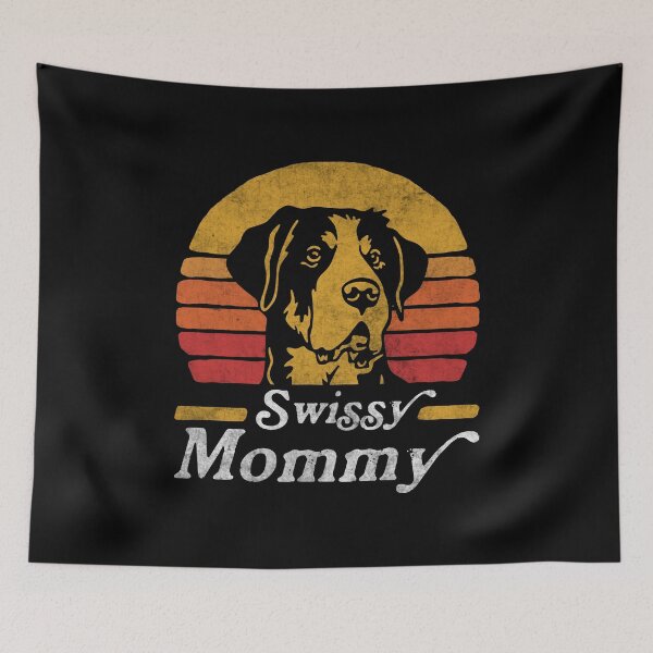 Item preview, Retro Vintage Greater Swiss Mountain Dog Mommy designed and sold by More Cute Dogs.