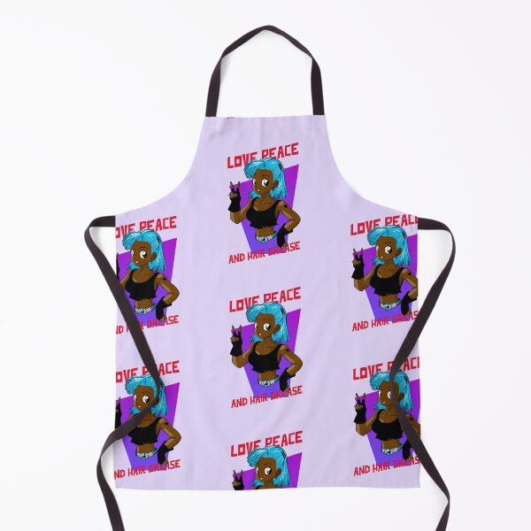 Item preview, Blue Anime Brown Girl Black Woman Afro Boss Love Peace Action Hero Manga designed and sold by CreatedbyJR.