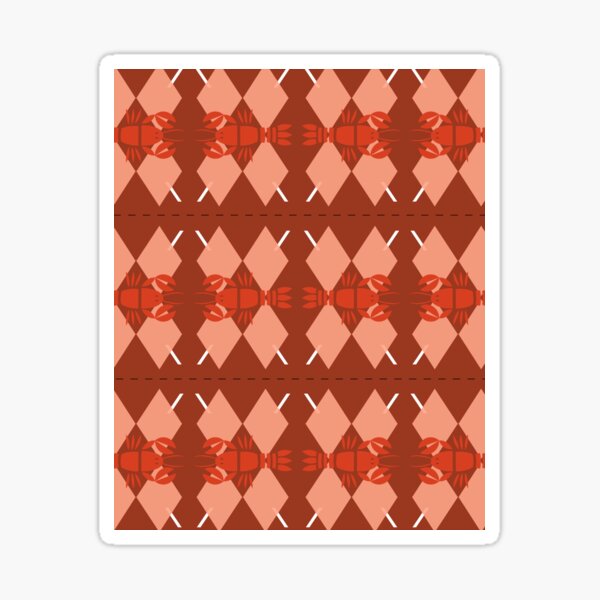 Lobster Argyle Sticker