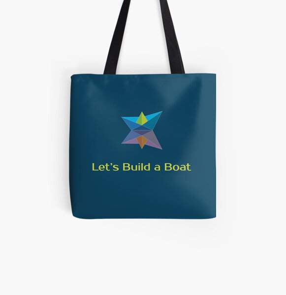 Let's Build a Boat coloured logo All Over Print Tote Bag
