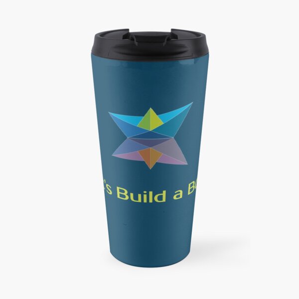 Let's Build a Boat coloured logo Travel Mug