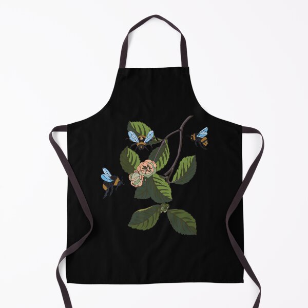 Item preview, Botanical illustration of plants and bumblebees designed and sold by LoriClark29898.