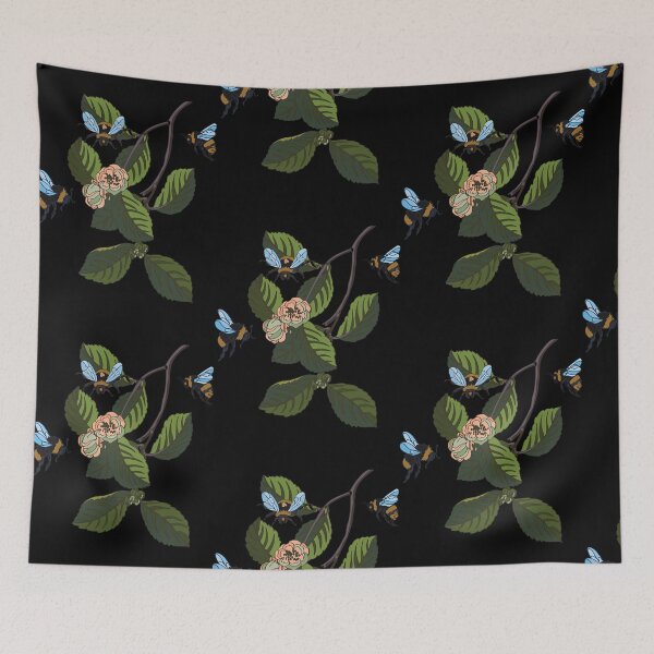 Item preview, Botanical illustration of plants and bumblebees  designed and sold by LoriClark29898.