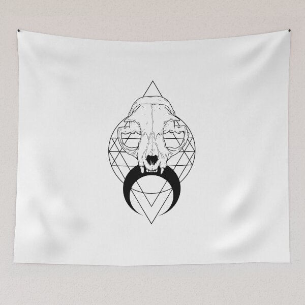 Item preview, Feline Skull designed and sold by Natasha Sines.