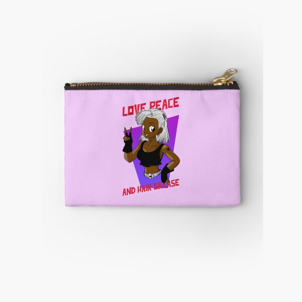 Item preview, Grey Anime Brown Girl Black Woman Afro Boss Love Peace Action Hero Manga designed and sold by CreatedbyJR.