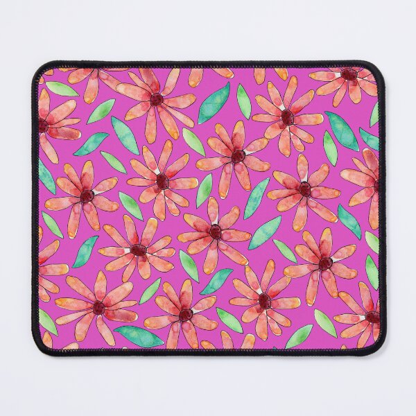 Item preview, Bright Pink Colourful Watercolour Daisies designed and sold by Lozzie Eliza Designs.