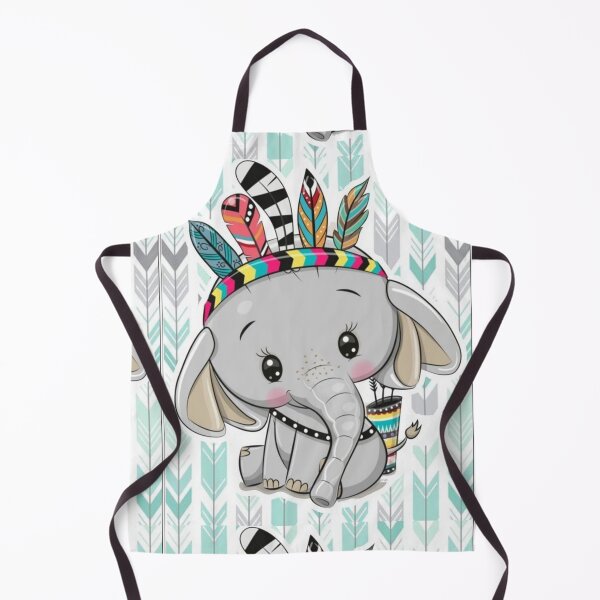 Aperçu de l'œuvre Joli bébé éléphant tribal avec une belle coiffe | cadeau pour les amoureux des éléphants | conception tribale créée et vendue par Arteartz.