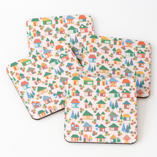 Item preview, The whole town - tiny little houses and pine trees designed and sold by FrancesPoff.