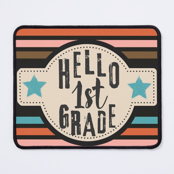 Item preview, Hello First 1st Grade Back to School Retro Style 5 designed and sold by LamaraK.
