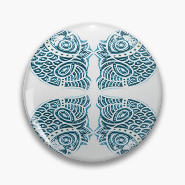 Item preview, Bluefish Wood Block India Pattern   designed and sold by EverettWard.
