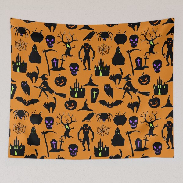 Item preview, Spooky Halloween Aesthetic | Orange & Black designed and sold by rebekahandco.