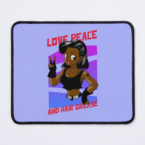 Item preview, Anime Brown Girl Black Woman Afro Boss Love Peace Action Hero Manga  designed and sold by CreatedbyJR.