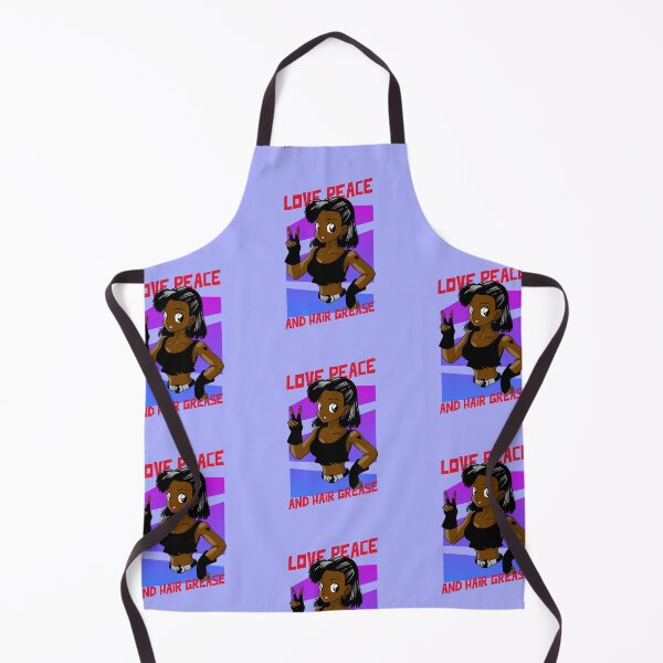 Item preview, Anime Brown Girl Black Woman Afro Boss Love Peace Action Hero Manga designed and sold by CreatedbyJR.